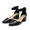 BLACK-PU, variant on Women's Strappy Chunky Heel Dress Pump Shoes