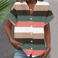 thumbnail image 2 of Womens Dressy Casual Shirts Short Sleeve Fashion Short Sleeved Solid Color Spring/summer Button Up Shirt Top Casual Summer Tops 2025 XL, 2 of 5