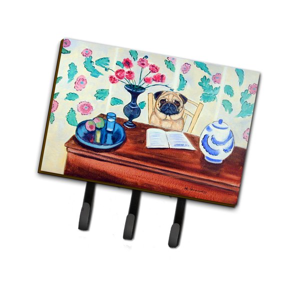 Carolines Treasures 7253TH68 Pug Leash or Key Holder Triple multicolor