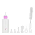 thumbnail image 1 of 6PCS/ Set 60ml Pet Puppy Kitten Feeding Bottle Small Dog Cat Milk Nursing Care Kit (Pink), 1 of 10