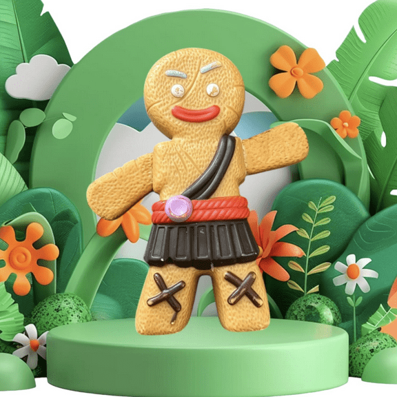 CAKE TOPPER Gingerbread Man Shrek Forever After Holiday 3” Figure Figurine New