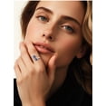 thumbnail image 2 of Anillo azul contra el mal de ojo Silvora Anillos de plata de ley para mujeres y niñas amuleto abierto apilable joyería protectora Regalo de cumpleaños y Navidad, 2 of 8