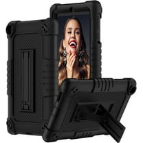 SOATUTO for Walmart Onn 7 Gen 3 2022 Model Tablet Case Shockproof Kids Friendly Rugged Hybrid Protective Case Built-in Hand Free Kickstand for Walmart Onn 7 7 inch Gen 3 Model 100071481 - Black Black