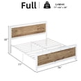 thumbnail image 3 of 4 EVER WINNER Full Bed Frame with Headboard, Industrial Style Bed Frame Full Size, Full Size Bed Frame with Wooden Footboard, No Box Spring Needed, Noise-Free, Easy Assembly, White, 3 of 6