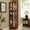 Oak, variant on Corner Curio Cabinet with 4 Adjustable Shelves and Mirror / Showcase Collectibles in Style
