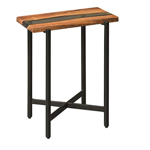 Tables d'Extrémité en Bois d'Acacia et Acrylique Rivers Edge 18", Lot de 2