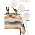 thumbnail image 2 of Abstract Art Table Cloth 52x70 Inch Rectangle, Orange Grey Oil Painting Watercolor Modern Art Waterproof Tablecloth Washable Table Cover for Party Picnic Dinner Decor, 2 of 9