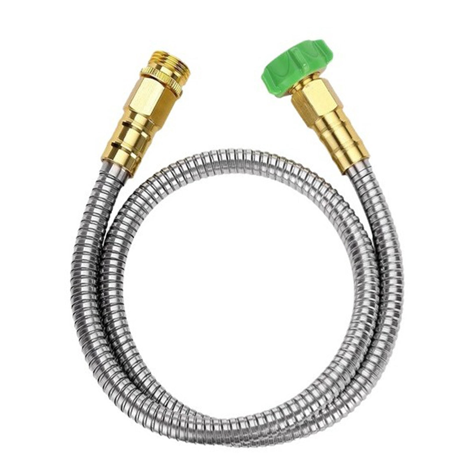 Ruiboury Reliable Stainless Steel Garden Hose Reel Leader Hose For Camping Stainless Steel Garden Hose Holder 3FT