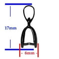 thumbnail image 5 of Mandala Crafts Metal Pinch Bail, Pendant Connector, Dangle Charm Clasp Clip for Jewelry Making; 50 PCs Finding Kit (Black, 6 x 17mm), 5 of 6