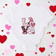 thumbnail image 1 of Meichang T-Shirts pour Femmes Chemise de la Saint-Valentin Manches Courtes T-Shirts Graphiques Cœur d'Amour T-Shirts de Vacances Hauts de la Saint-Valentin Manches Courtes Col Rond Blouses, 1 of 6