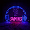 thumbnail image 6 of Y YUNHSOM Gaming Neon Sign, Dimmable Colored LED Headset Gamer Neon Light and USB Powered Headphone Lightup Game Signs for Game Zone Video Room Boy Bedroom，LED Light Up Sign for Bedroom, 6 of 7