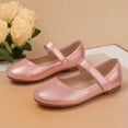 thumbnail image 5 of OGLCCG Girls Dress Shoes Kids Mary Jane Ballet Flats Round Toe Hook and Loop Non Slip Sole Princess Shoes for Birthday Party Size 4-11, 5 of 6