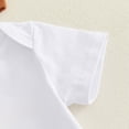 thumbnail image 5 of Newborn Baby Boy Easter Outfit Letter Print Short Sleeve Romper Pompom Tail Long Pants with Hat 3Pcs Clothes Set, 5 of 7