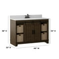 thumbnail image 5 of Twin Star Home 48" Sliding Barn Door Single Bathroom Vanity with 4 Woven Baskets, 5 of 8