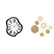 thumbnail image 1 of Reloj de pared,Reloj de pared interior nórdico con números romanos,Relojes distorsionados Reloj electrónico de lujo moderno,Manualidades de pared,Decoración de pared colgante. Ratán tejido, 1 of 8