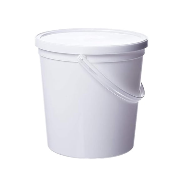 42584 Pail with Handle, Polypropylene, 2.5 Quart, White, 10 Piece