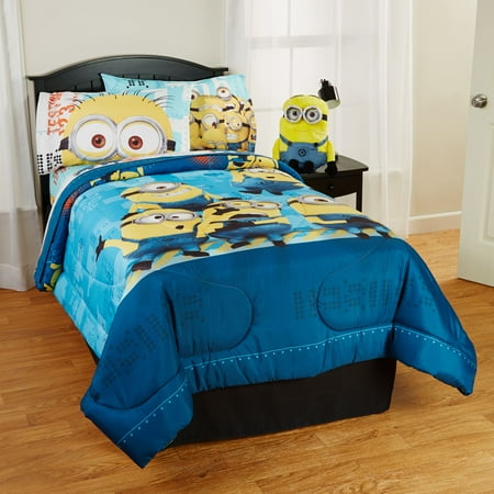 Despicable Me Comforter Kids Bedding Twin Full Reversible Blue