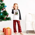 thumbnail image 4 of Red Plaid Family Christmas Pajamas with Black Sleeves On the Naughty List Design, Sizes NB to 6XL with Pet Outfit, 4 of 7