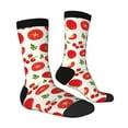 thumbnail image 3 of Junzan Fresh Red Tomato Mens Funny Socks For Men Women Colorful Fun Novelty Crew Patterned Socks, 3 of 9