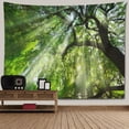 thumbnail image 3 of Tapiz de paisaje de árbol y bosque para colgar en la pared, decoración Hippie Boho, tapiz de tela grande, manta de tela estética para dormitorio, 3 of 4