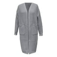 thumbnail image 4 of Cardigan Women Long Sweater d Knit Open Front Soft Loose Fit Fashion Casual Outerwear Coats, 4 of 4