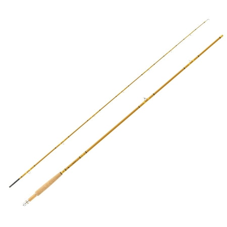 Eagle Claw Crafted Glass Fly Rod 8'6" Length, 2 Piece, Honey Gold Glass, Medium