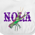 thumbnail image 4 of Inktastic NOLA Mardi Gras Crayfish in Purple Boys or Girls Baby Bib, 4 of 4