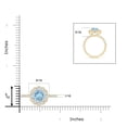 thumbnail image 4 of ANGARA Natural 1.12 ct Aquamarine Flower Ring with Diamond Accents in 14K Yellow Gold for Women (Size-7mm) | March Birthstone, Anniversary, Jewelry Gift for Women | Natural Aquamarine Ring, 4 of 9