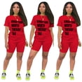 thumbnail image 3 of Herrnalise Workout Shorts for Women Fashion Women Letter Printing Casual Daliy Pajama Set 2PCs Leisure Wear, 3 of 6