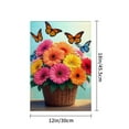 thumbnail image 4 of JOOCAR Linen Garden Flag with Colorful Flowers and Butterflies for Spring Summer Home Outdoor Garden Yard Door Decor 12x18 inch, 4 of 5
