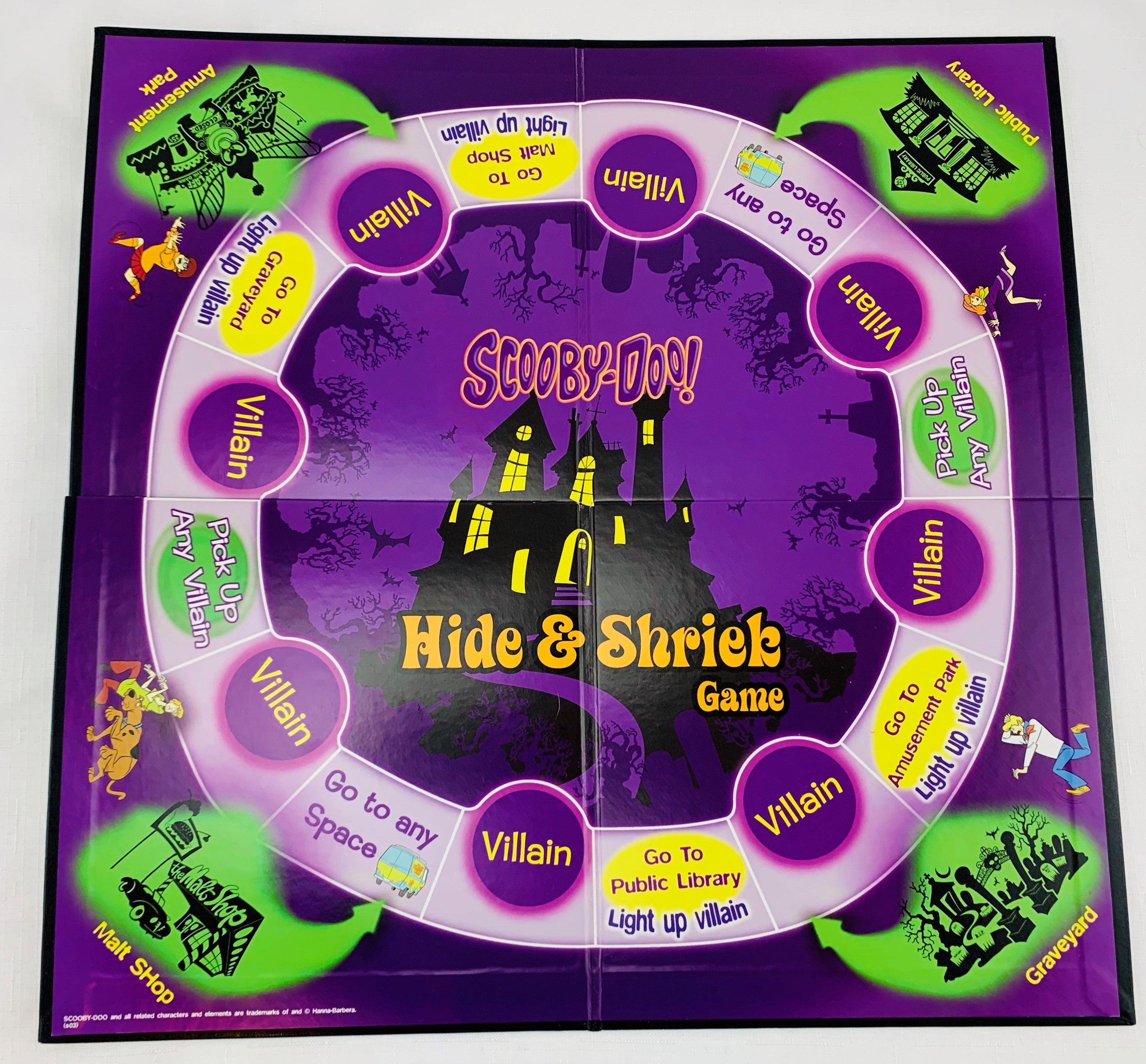 Scooby-doo Hide and Shriek Game 2003 by Pressman 100 Complete Tested Works for sale online 