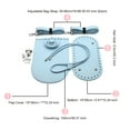 thumbnail image 2 of TISHITA 7Pcs/Set Leather Bag Bottom Base Drawstring Strap Bag Buckle Shoulder Bag Making Light Blue, 2 of 7
