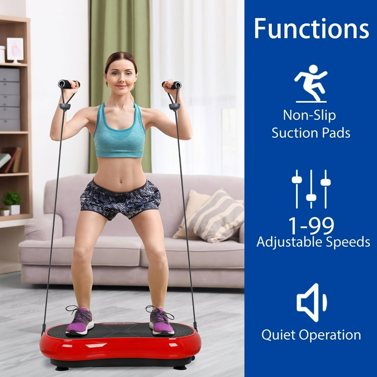 Homgarden Vibration Plate Exercise Machine, Full Body Workout Home Platform W/Bluetooth Red Homgarden Vibration Plate Exercise Machine, Full Body Workout Home Platform W/Bluetooth Red