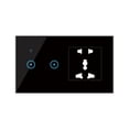 thumbnail image 1 of Mistaha 95- Prise Murale Intelligente Wi-Fi avec 2 Interrupteurs Tactiles à Gang, Contrôle à Distance via Application Smart Life, Commande Vocale, Contrôle Tactile Compatible avec Assistant, Interrupteur Intelligent Wi-Fi, Prise, Universel Pl, 1 of 8