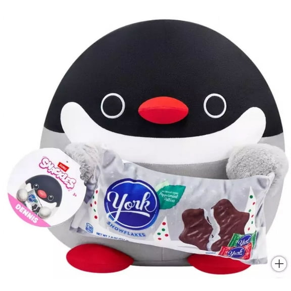 Snackles (York) Penguin Super Sized 14 inch Plush by ZURU, Ultra Soft Plush, Collectible Plush with Real Licensed Brands, Stuffed Animal