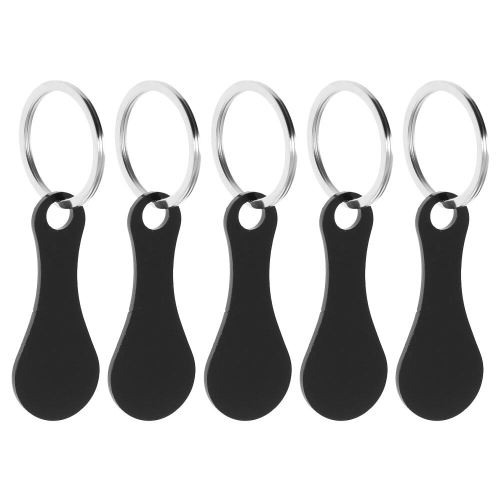 5pcs Portable Quarter Holder Keyrings Shopping Trolley Tokens Key Ring Trolley Tokens