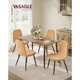 thumbnail image 2 of VASAGLE Dining Chairs, Set of 4 Dining Room Chairs, Metal Frame, Adjustable Feet, Easy to Clean, Glacier-Textured Synthetic Leather, for Kitchen, Caramel Brown, 2 of 7