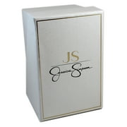 Jessica Simpson Ladies 37mm Silver Tone Crystal Accent Genuine Mother Of Pearl Dial Bracelet Watch
