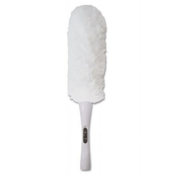 23 in. Microfeather Duster with Microfiber Feathers Washable - White