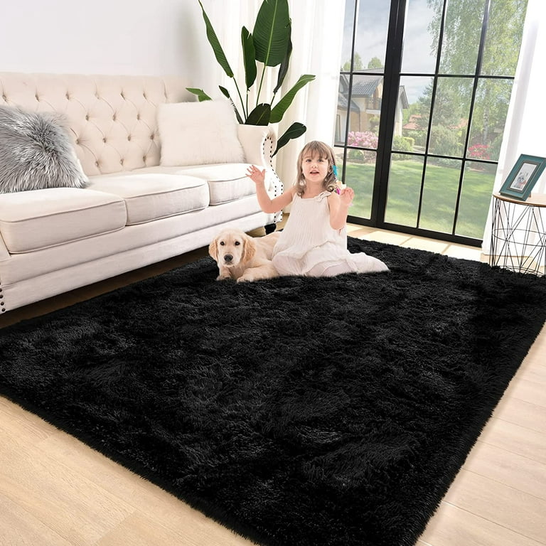 Gorilla Grip Fluffy Faux Fur Rug, Machine Washable Soft Furry Area Rugs,  Rubber Backing, Plush Floor Carpets for Baby Nursery, Bedroom, Living Room  Shag Carpet, Home Decor, 2x8 Runner, Frosted Tips 