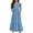 Blue, variant on Ruyang Little Baby Clothes Girls Long Dress Spring Summer Autumn Round Neck Loose Casual Layered Maxi Dress