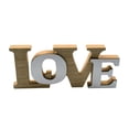thumbnail image 1 of Letrero de amor recortado, adorno duradero, letrero de madera con para decoración de mesa, estante de aniversario de boda de granja, 1 of 9