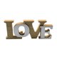 thumbnail image 1 of Letrero de amor recortado, adorno duradero, letrero de madera con para decoración de mesa, estante de aniversario de boda de granja, 1 of 9