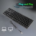 thumbnail image 3 of USB Wired Keyboard, Foldable Foot Support Plug and Play 87 Keys Mechanical Keyboard  for Computer, 3 of 7