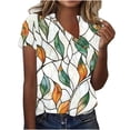 thumbnail image 2 of Spring Tops for Women 2025 Viikei Womens Tops Short Sleeve Blouse,Summer Shirts for Women Short Sleeve,Fashion Women Summer Solid V-Neck T-Shirt Short Sleeve Casual Blouse White S, 2 of 6
