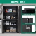thumbnail image 5 of MIIIKO Metal Storage Cabinet, 2 Adjustable Shelves Lockable Door, Steel Locker for Office, Home, Pantry, Garage Utility Cabinet, 5 of 6