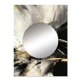 thumbnail image 2 of Designart "Fluid Fusion in Gold and Grey II" Abstract Mirror Wall Decor - Modern Gold Abstract Dining Room Wall Mirror Art - 32" x 24" Inch, 2 of 5