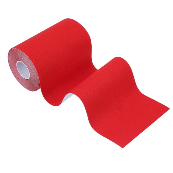 Cinta de Kinesiología Adhesiva de Algodón Uxcell 5.5yd x 4" Rojo