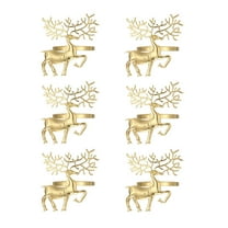 2024 TOP! Christmas Decorations Gold Napkin Ring Delicate Deer Holder for Restaurant Dinner