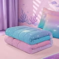 thumbnail image 5 of meiyoeat Pastel Star Pattern Zipper Full Size Comforter Sets with Fitted Sheet and 2 Pillowcases,Dreamy Print Zipper Bedding Set For Girl,Reversible,4 Pieces, 5 of 7